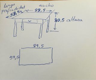 MESA VINTAGE MADERA Y METAL ANTIGUA