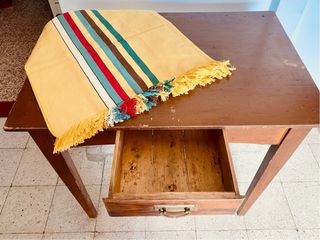 MESA VINTAGE MADERA Y METAL ANTIGUA