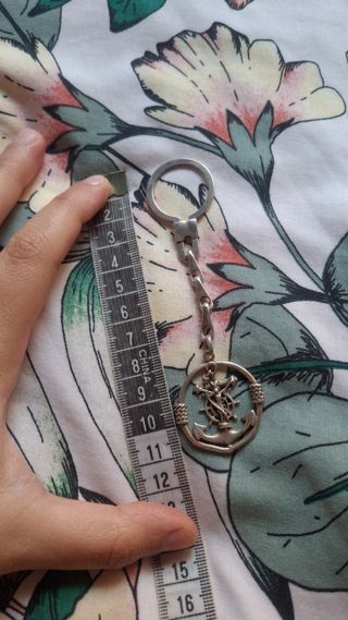 Llavero vintage en plata de la "Cruz Marinera"