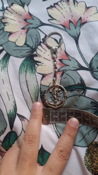 Llavero vintage en plata de la "Cruz Marinera"