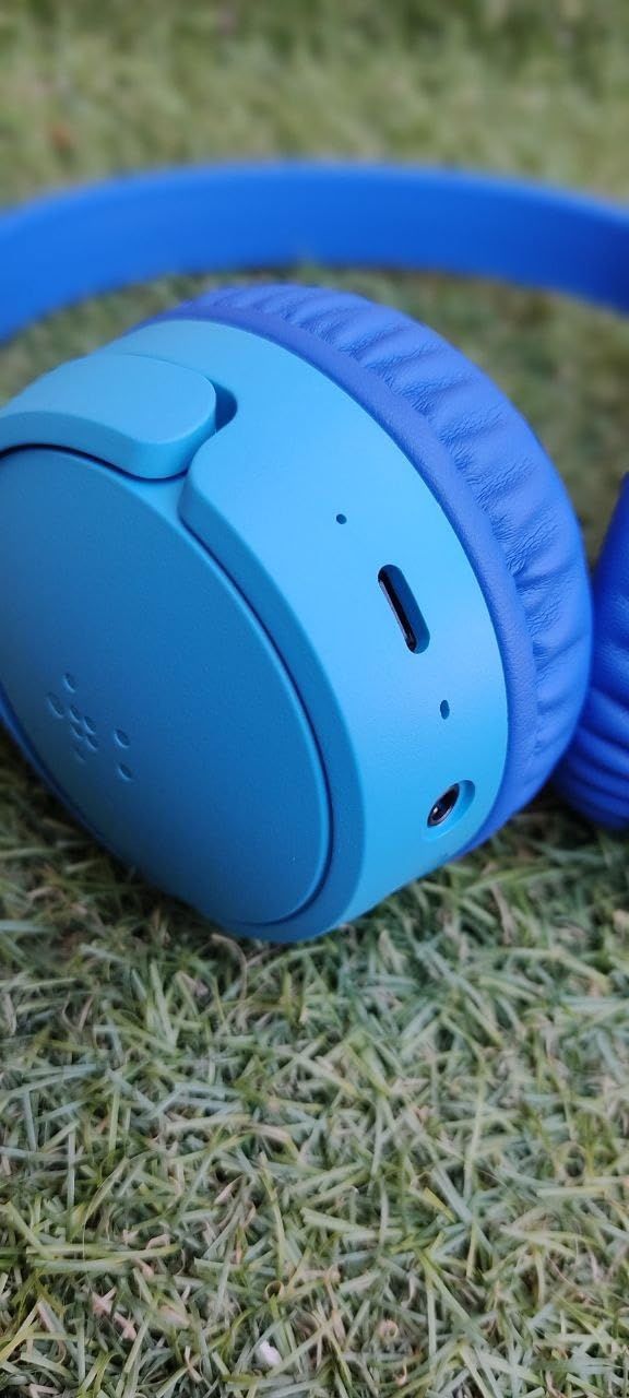 Mini cuffie wireless per bambini, blu