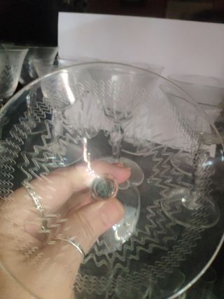 Set bicchieri anni 50 in cristallo