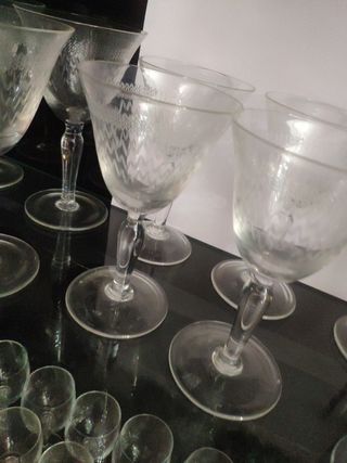 Set bicchieri anni 50 in cristallo