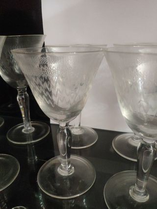 Set bicchieri anni 50 in cristallo