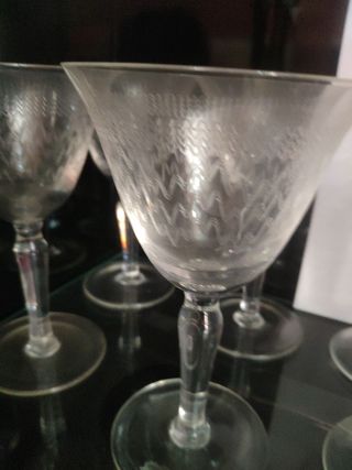 Set bicchieri anni 50 in cristallo