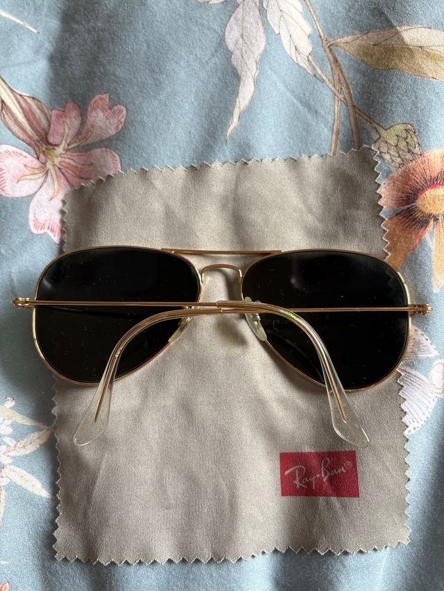 gafas rayban aviator large metal doradas mujer