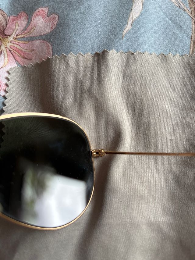 gafas rayban aviator large metal doradas mujer