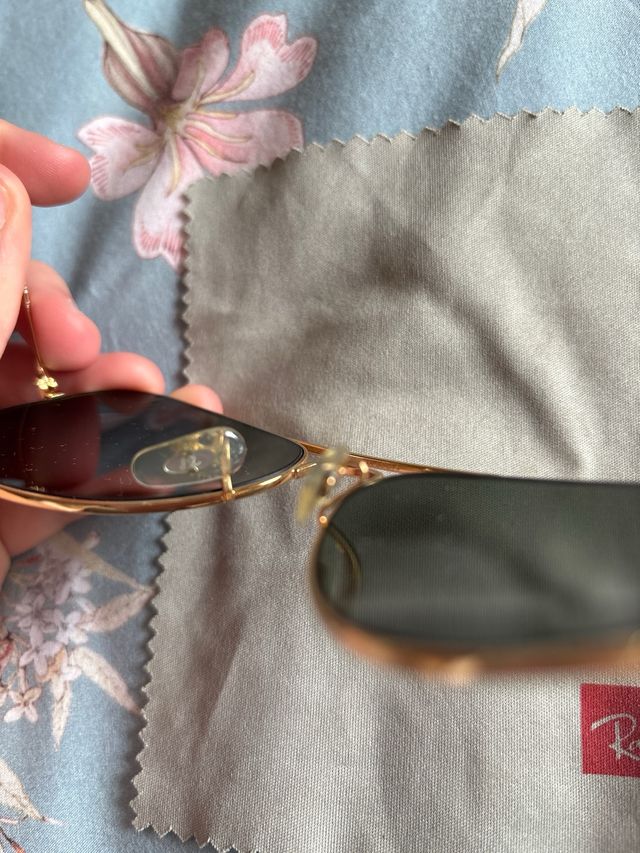 gafas rayban aviator large metal doradas mujer
