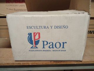 Figura nomo minero escultura piedra, Paor