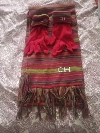 Juego de bufanda y guantes