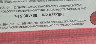 1 CORTINA GRUESA ZARA HOME color coral