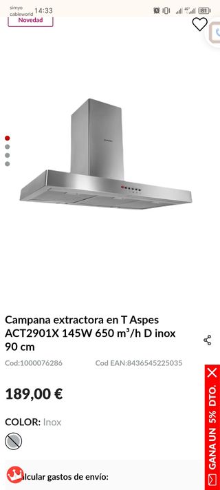 Campana extractora 
