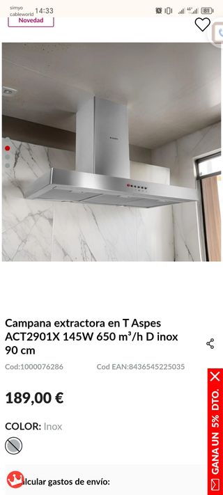 Campana extractora 