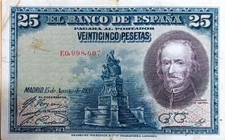 Billete 25 pesetas 1928