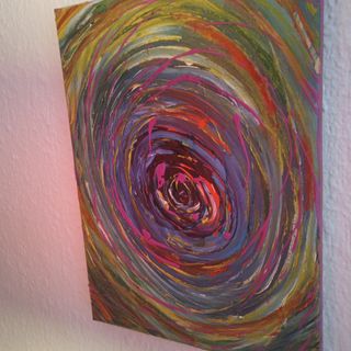 Lampara de pie con Abstracto 