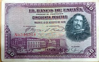 Billete 50 pesetas 1928