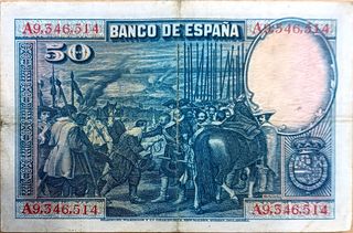 Billete 50 pesetas 1928