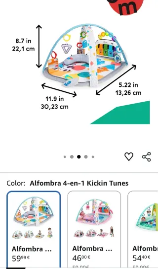 Gimnasio de juego y tummy time  para bebés