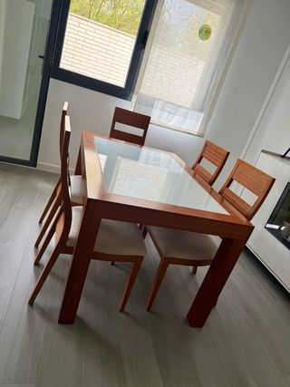 Mesa de salón y 6 sillas