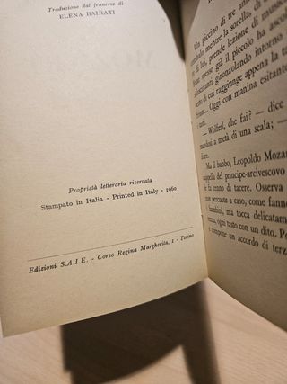 Libro Mozart anno 1960 ed Saie Vintage