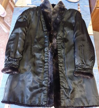🧥 Abrigo largo de piel sintética negra | Unisex |