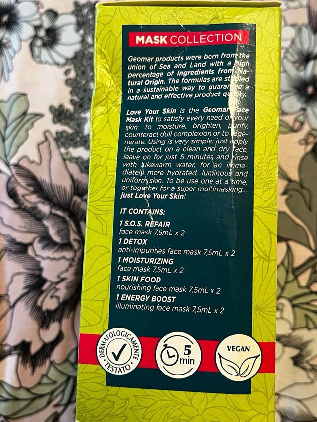 Cofanetto maschere per il viso geomar