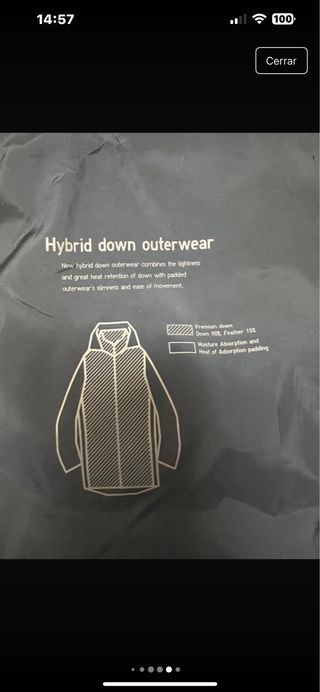 Chaqueta  azul marino Hybrid  Down  xl