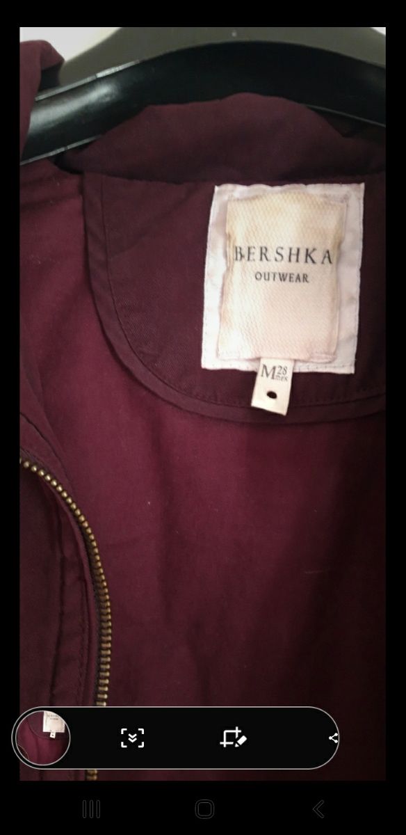 Bomber corto viola Bershka