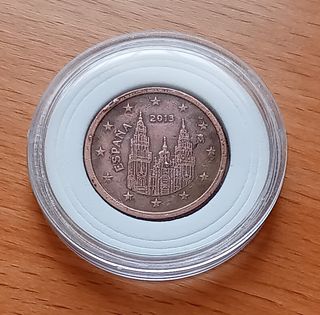2 Céntimos Euro España año 2013 Exceso de Material