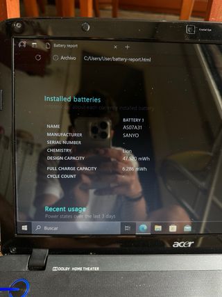 Portatil Acer Aspire 5737z