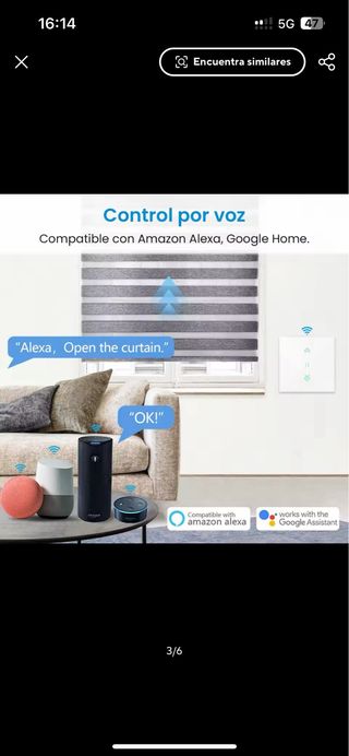 Pack 5 Interruptores wifi para persianas/cortinas