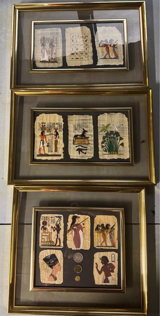 Cuadros de Arte Egipcio en Papiro Decoración