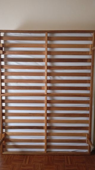 Somier madera noble, artesanal 135cm anticarcoma