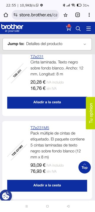 Impresora de etiquetas como nueva