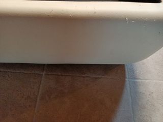 Pouf poggiapiedi contenitore in pelle 