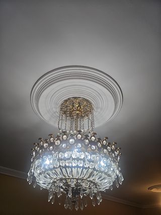 Lámpara vintage cristales