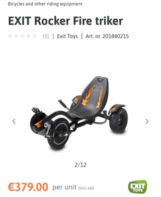 Kart de pedales EXIT Rocker Fire triker