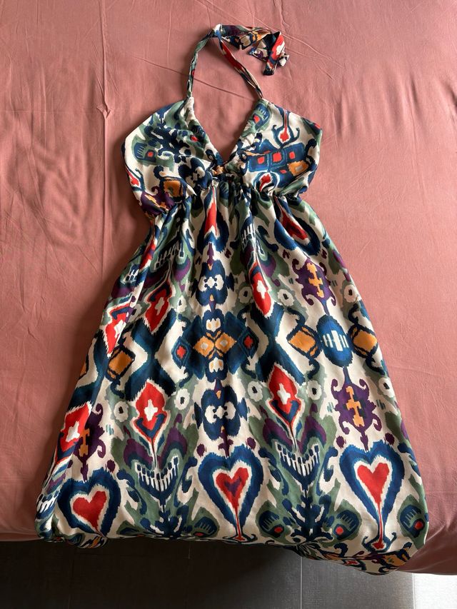 Vestido largo veraneo con fantasia