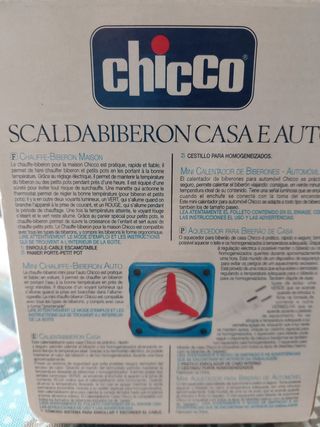 Calienta biberón chicco casa y auto