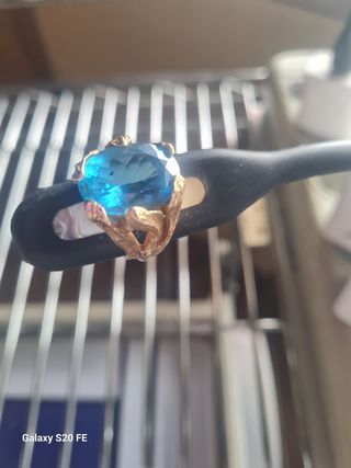 Anillo Vintage Italiano con Gran Piedra