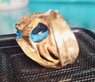 Anillo Vintage Italiano con Gran Piedra