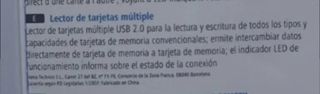 Lector de tarjetas SD, micro SD, CF...