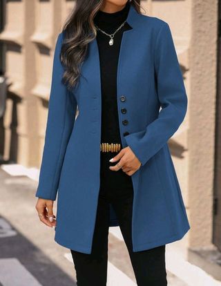 Abrigo azul entretiempo