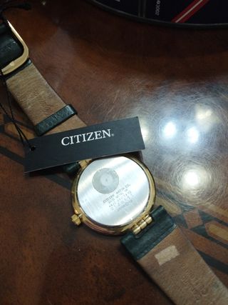 Citizen donna oro e pelle verde