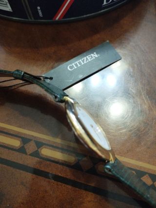 Citizen donna oro e pelle verde