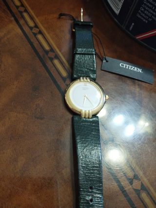 Citizen donna oro e pelle verde