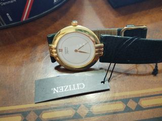 Citizen donna oro e pelle verde