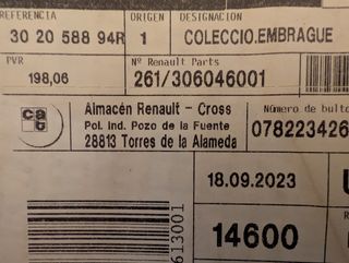 Kit embrague Twingo 3, Smart, Dacia