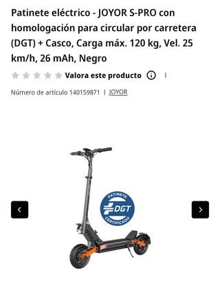 Patinete eléctrico - JOYOR S-PRO con homologación