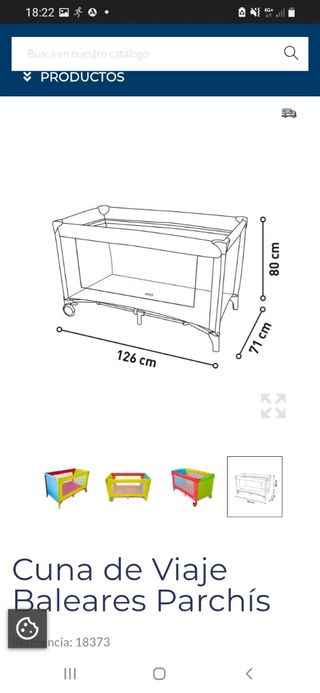 Cuna viaje Asalvo modelo Baleares